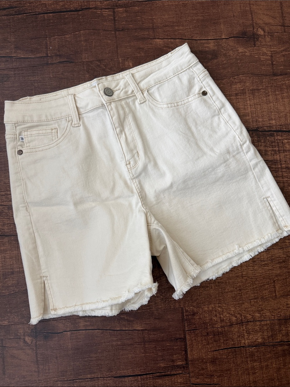 Judy Blue Cream Denim Shorts